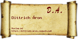 Dittrich Áron névjegykártya